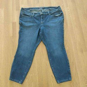 Torrid Womens Slim Skinny Jeans Blue Stretch Pockets Denim Plus 24R